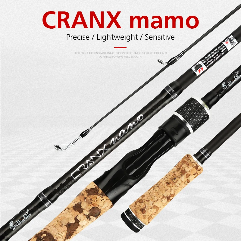 2018 ILURE Cranx Nano two section Rod Spinning And Casting 702 802 High Carbon Cork Handle 2.1m 2.4m