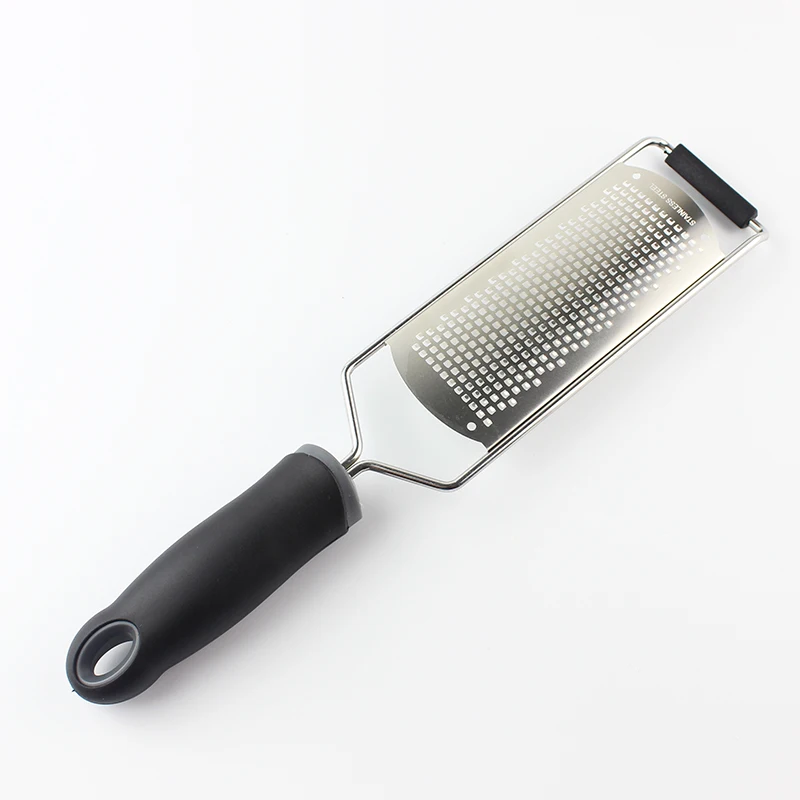 

Amazon Hot Sale Stainless Steel Sharp Cheese Grater Vegetable Grater Lemon Zester Comfortable Handle Zester, Customized