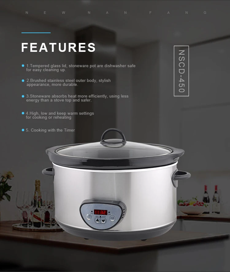 3.5l 200w Stainless Steel Electric Crock Pots And Slow Cookers Buy