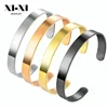 Factory Price Rose Gold Embossed Mantra Open Cuff Bracelet Bangle