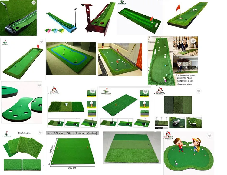 more golf mats and green