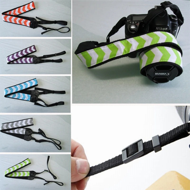 Free Shipping Via FedEx Wholesale Chevron Camera Strap Cover With Adjustable Strap Buttom DOM-108003