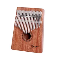 

2019 Hot sale musical instrument 17 keys Solid Mahogany Body Thumb Piano Kalimba