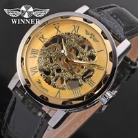 

Winner Watch New Model Man Automatic Watch Mechanical Top Leather Band T-winner Clock Relojes Hombre