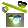custom non toxic fashion adjustable reflective kids slap band cheap waterproof pvc wristbands bracelet for ankle bangle