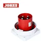 Low price IP67 125A 4P Red Panel Mounted Brass Copper Core Industrial Plug