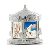 Revolving photo frame Large Charm Revolving Baby Carousel Multi Photo Picture Frame Box Kids Set Gift