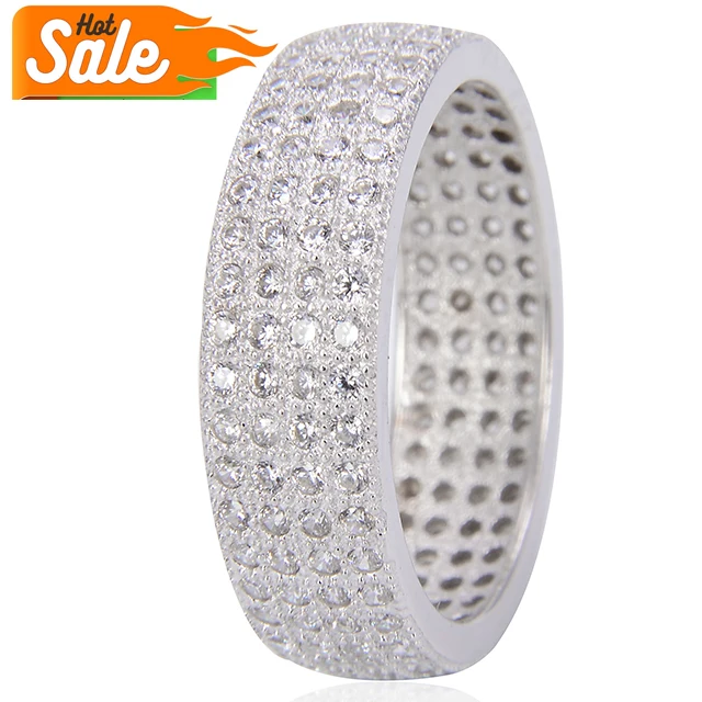 Fashion jewelry zircon stone finger wedding male ring 925 sterling silver men jewelry rings