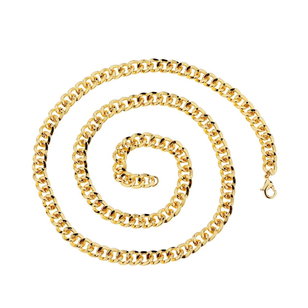 

Personality necklace chain gold plating high quality hiphop fashion punk gold chain necklace for men, N/a