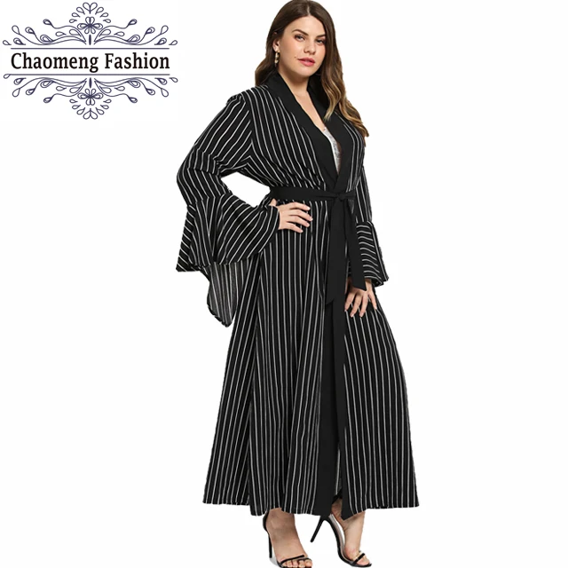

1629# 2019 Fashion Islamic Clothing Stripe Maxi Turkey Modest Muslim Daily Dresses new model abaya in dubai, Black;white/customized colors