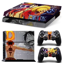 Free shipping New Arrival for ps4 sticker one piece Luffy and Ice Skins for playstation4 Stickers Gaming Protective Decal