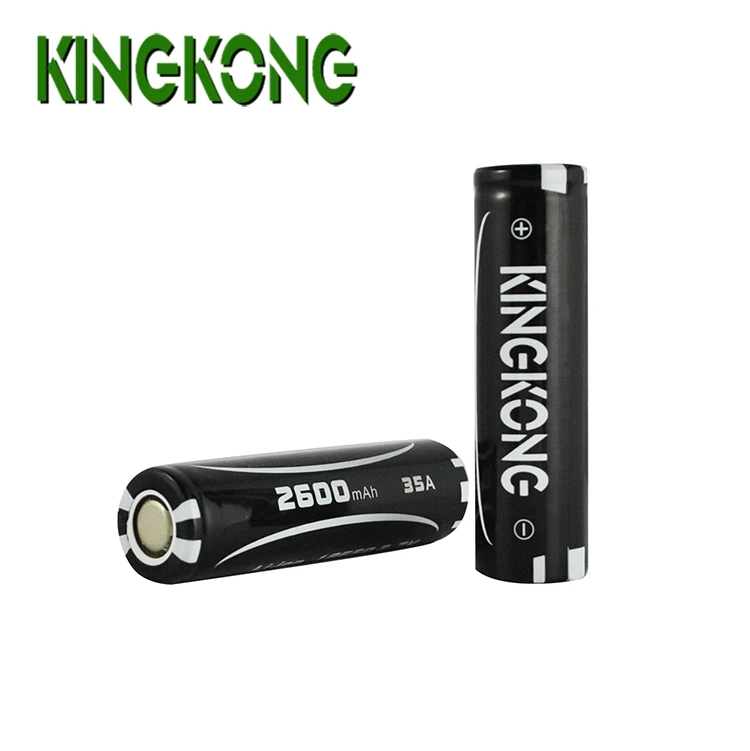 Wholesale Rechargeable ICR18650 lithium battery 18650 3.7v 2600mah Kingkong li-ion battery