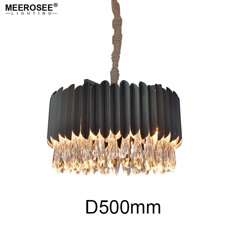 Meerosee Pendant Light Fixture  Clear Crystal Gold Hanging Lamp for Home Hotel Restaurant MD86722