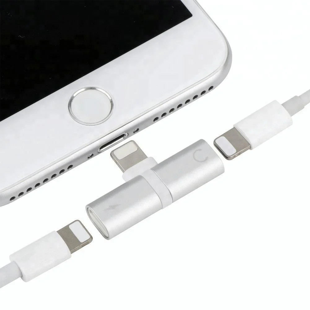 Hot selling mini 2 in 1 charging & listening adapter for iPhone for games