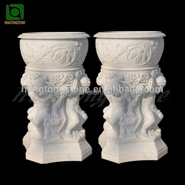 Garden Natural Stone Angel Flower Pots
