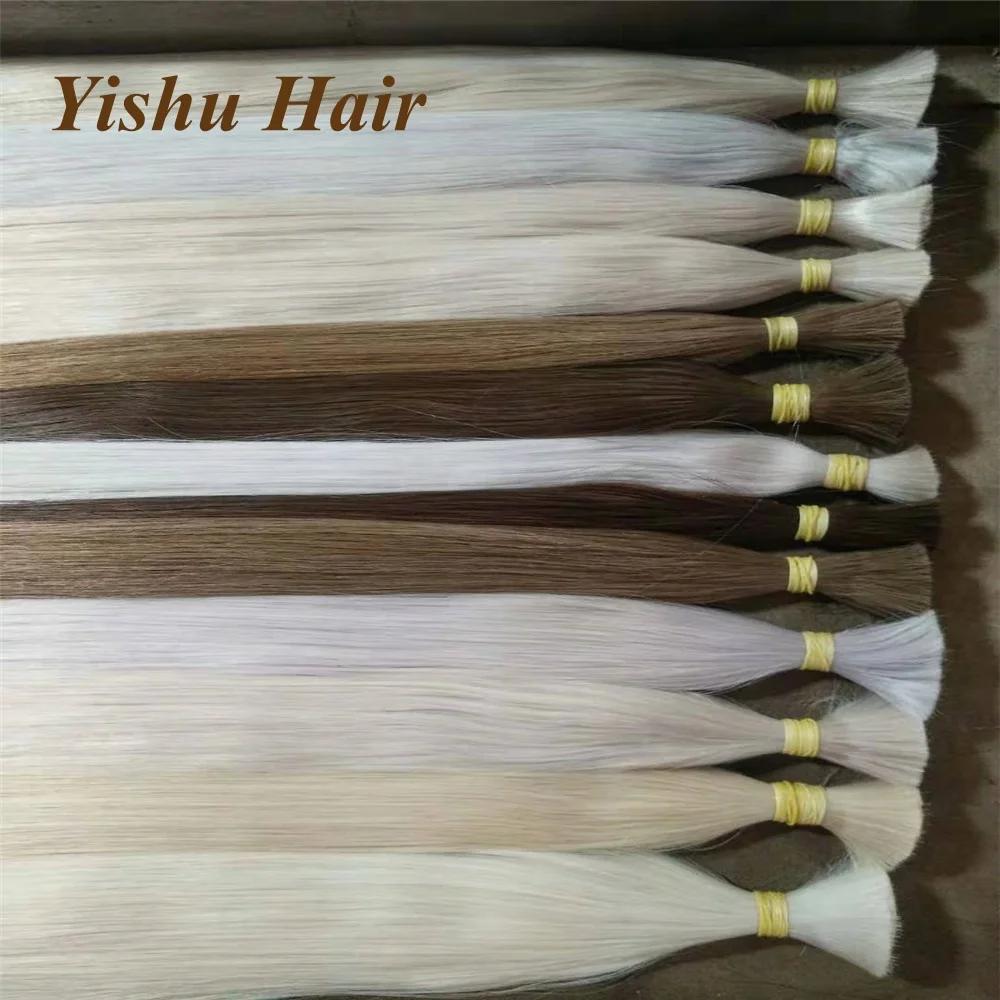 

Factory price Remy Hair Bulk Bundles 100% russian Human Hair, Natural color #1b
