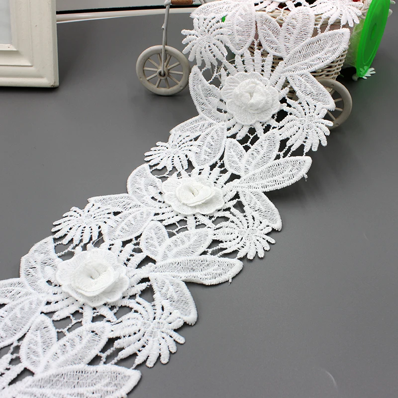 

Guipure Lace White Lace Embroidery Lace Trim For Dress