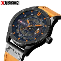 

Top Brand CURREN 8301 Mens Watches Luxury Watch Men Date Display Leather Band Japan Quartz Wrist Watches Relogio Masculino