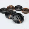 Black 15/18/20/23/25/30mm Buttons Resin 4 Holes Button For Suit Coat