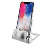 3 in 1 360 Degree Rotate Desktop Charging Base Holder with Wireless Charging Function for Apple Type-C 2A Micro USB Interface
