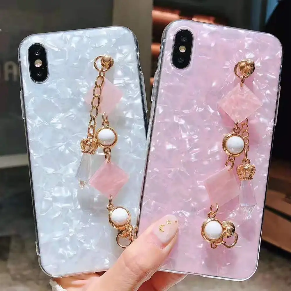 

Glitter Pearly-Lustre Translucent Shell Pattern Back Case For Iphone X XS/XR/XS MAX case