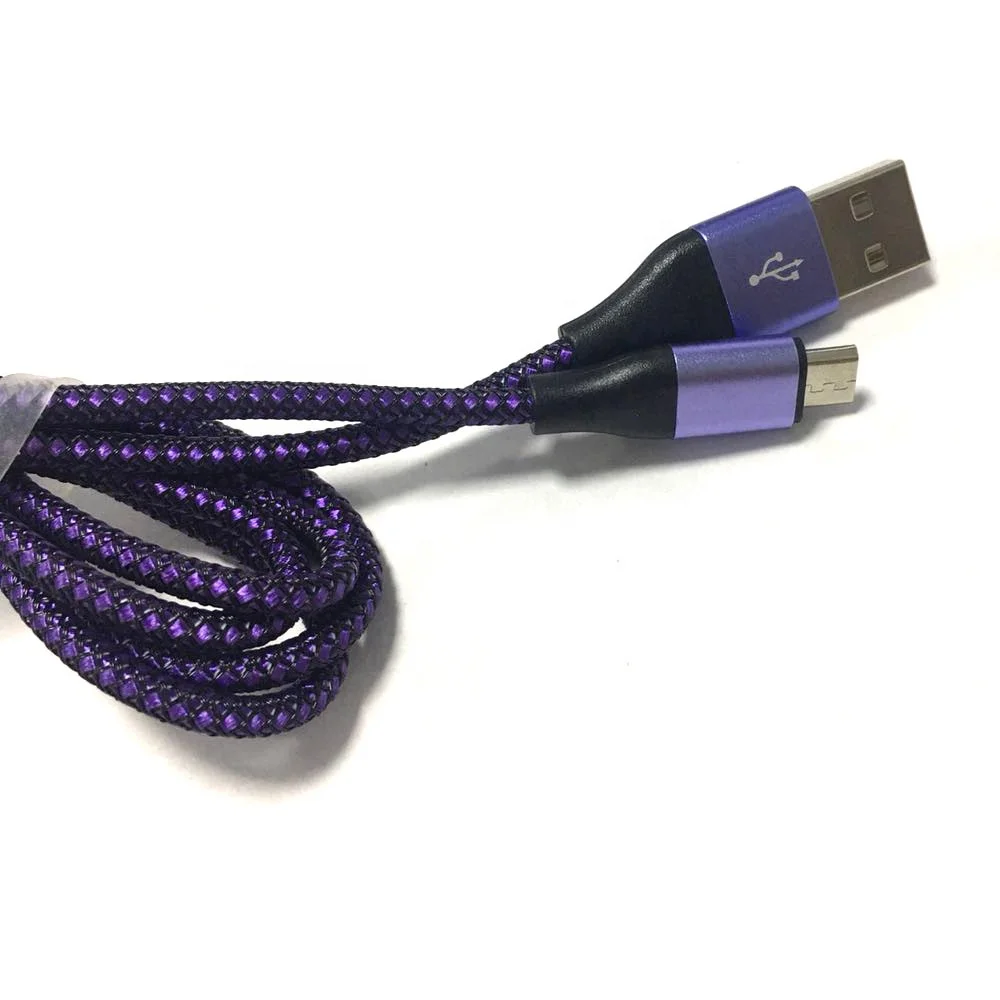 

1m Waterproof Electrical Braid Usb Data Cable Cell Phone Type-C Charging Cords, Silver/blue/green/pink/oem