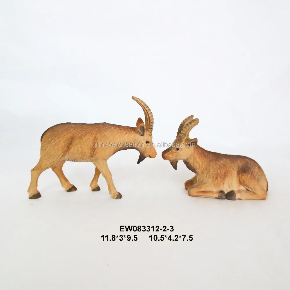 Wooden hadn carved sheep