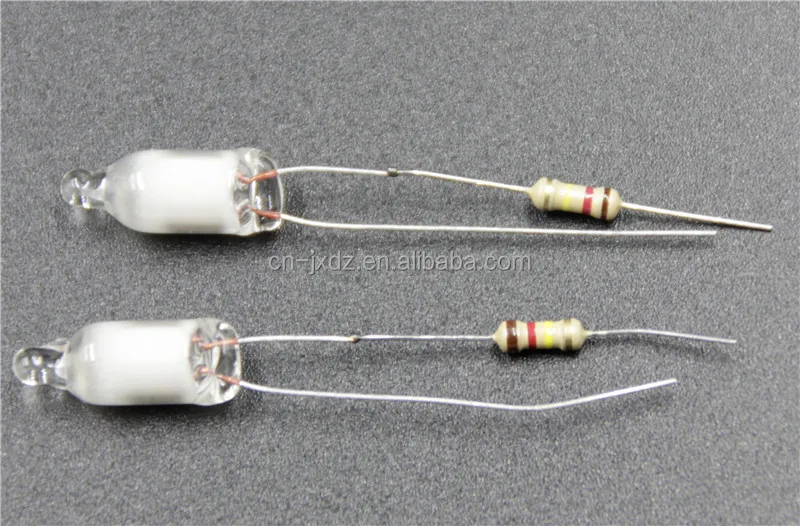 
different neon bulb neon lamp with resistor 