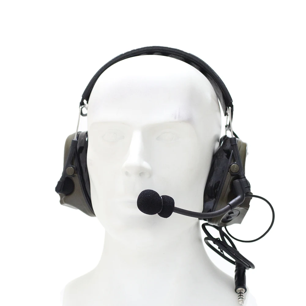 

Hunting Military Earphone Silicone earmuff dual-pass pick up Noise reduction tactical paintball Comtac III headset