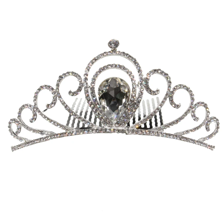 Princess Crown Tiara Comb Hairband Accessories Bridal Hair Jewelry Wedding Decorative Hair Combs