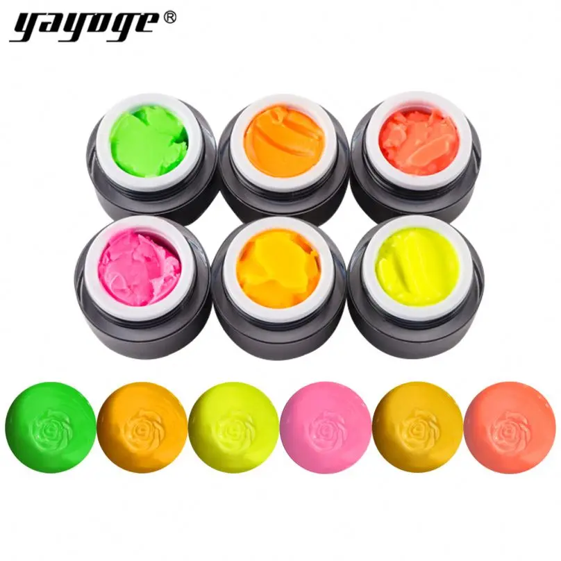 

Noctilucence Nail Drawing Acrylic Resin Nail 3D Sculpting Uv Gel Odm, 6 colors