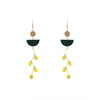KDA7012 latest model fashion fancy long wood drop earrings