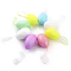 Multicolored Glittering Foam Easter Egg Decoration Hanging Ornament Easter Wreath Decoration 10cm Pack 8