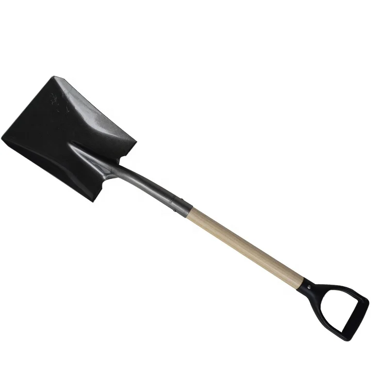 Flat Head Garden Metal Shovels Carbon Fiber Head Shovel Construction