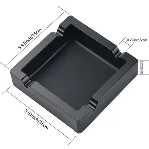 Image of 15X15 cm Groove Size 2 cm Custom Silicone Cigar Cohiba Ashtray Cigar Pink Red Black Ashtray