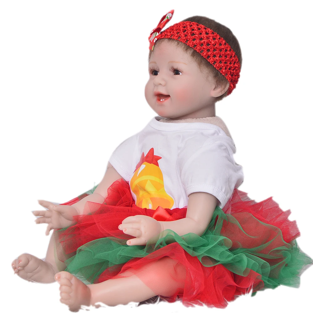 
Wholesale Reborn Doll Girl Baby Newborn Doll 22 Inches 55 cm Lovely Reborn Baby Dolls Silicone Vinyl Kids Playmate Baby Toys 