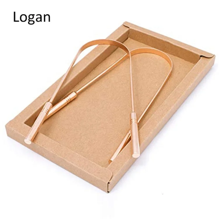 

Superior Quality Copper Tongue Cleaner OEM Copper Tongue Scraper with Attractive Handy Grip