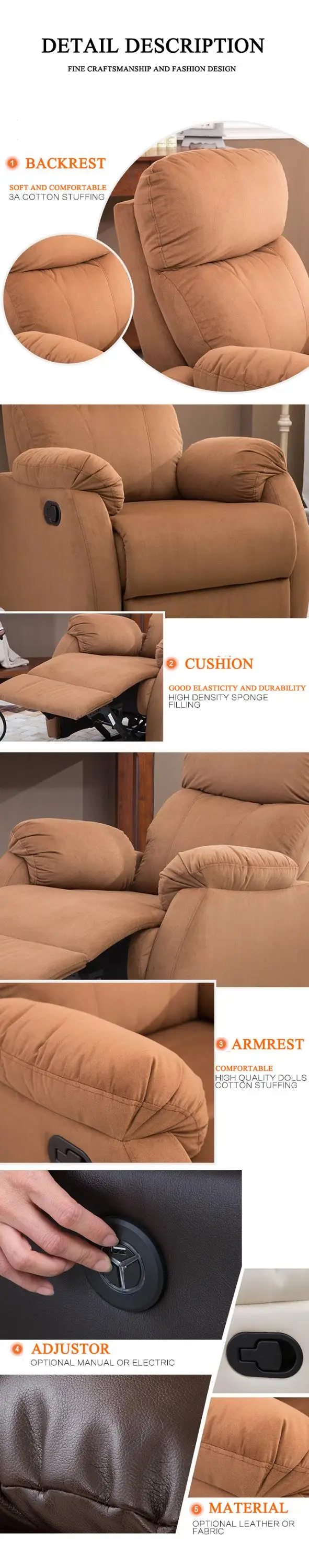 nitaly leather recliner sofa