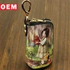 Factory price Mini cute smart colored leather key wallet car key case crocodile hand leather car key bag