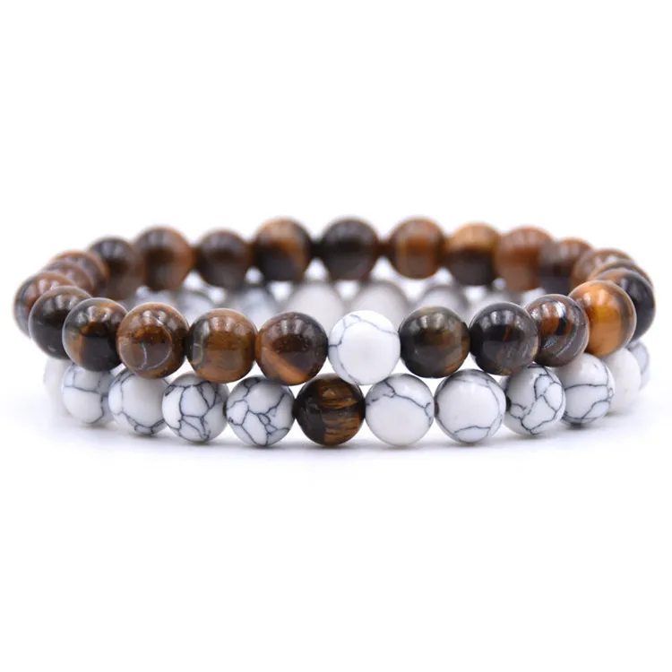 

Wholesale Men Custom Fashion Handmade Bracelets Jewelry Zircon Crown Natural Lava Weathring Stones Bead Bracelet