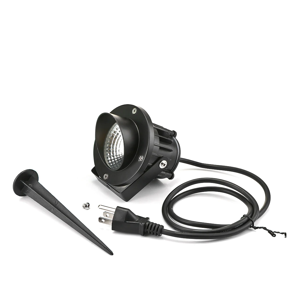 AC85-265V 10W COB LED Lawn US Plug Outdoor Waterproof IP65 Garden Spike light