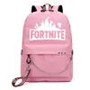 Pink letter ribbon fashion trend double pull head design college bag for girls backpack lightweight women bags for students