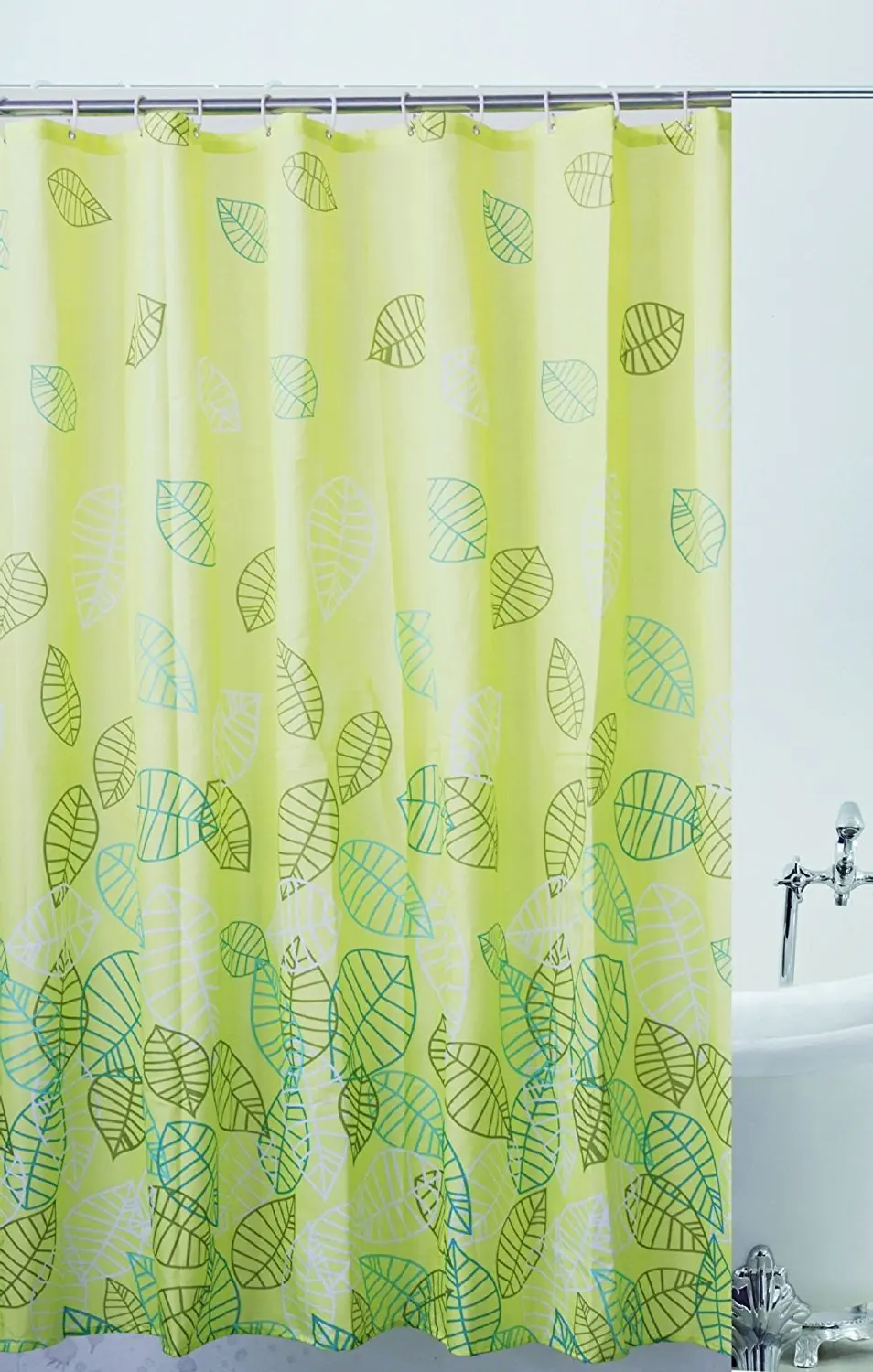 Buy Hangnuo Waterproof Shower Curtain With Hooks 70 X 78 Leaf