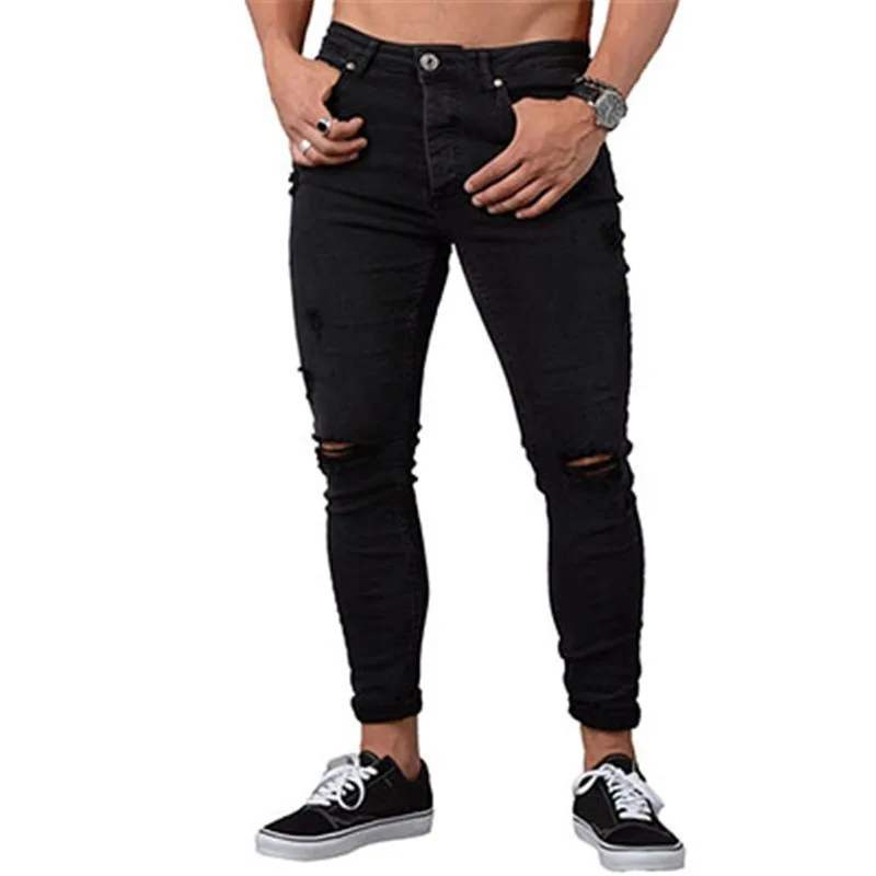 

Wholesale high quality new style ripped dirty denim jeans for man, Blue,black