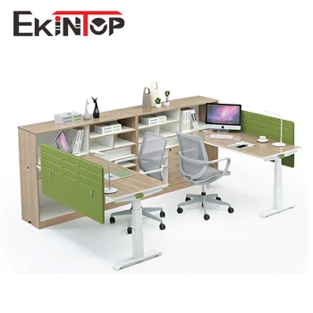 Ekintop Space Saving Office Furniture 2 Person Office Workstation