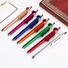 Customized wholesale mobile phone ball pen gel pen advertising pen printed qr code logo