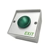 Square Zinc Alloy Metal Green Red UK style Mushroom Request to Exit Switch access control door lock product push to exit buttons