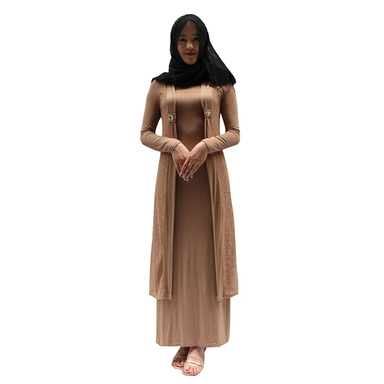 

wholesale dubai coat dress islamic abaya 2018 women jilbab two piece for women with factory price, As photo show