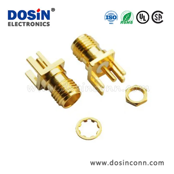 waterproof right angle bnc male PCB mount connector for tv antenna