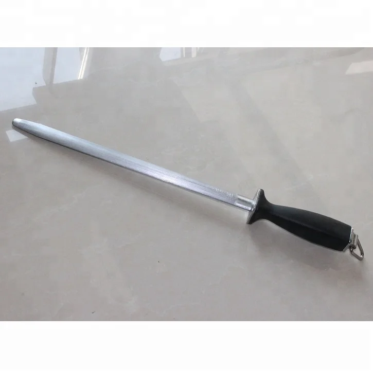 

high quality 14 inch Sharpening Steel, Silver + black